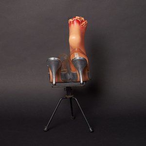 1960s Silver Clear Slingback Heels Shoes